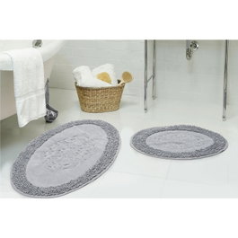 Mijölnir Juego de alfombrillas de baño de algodón gris